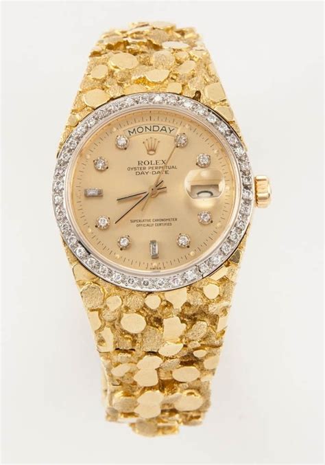 vintage gold nugget rolex watch